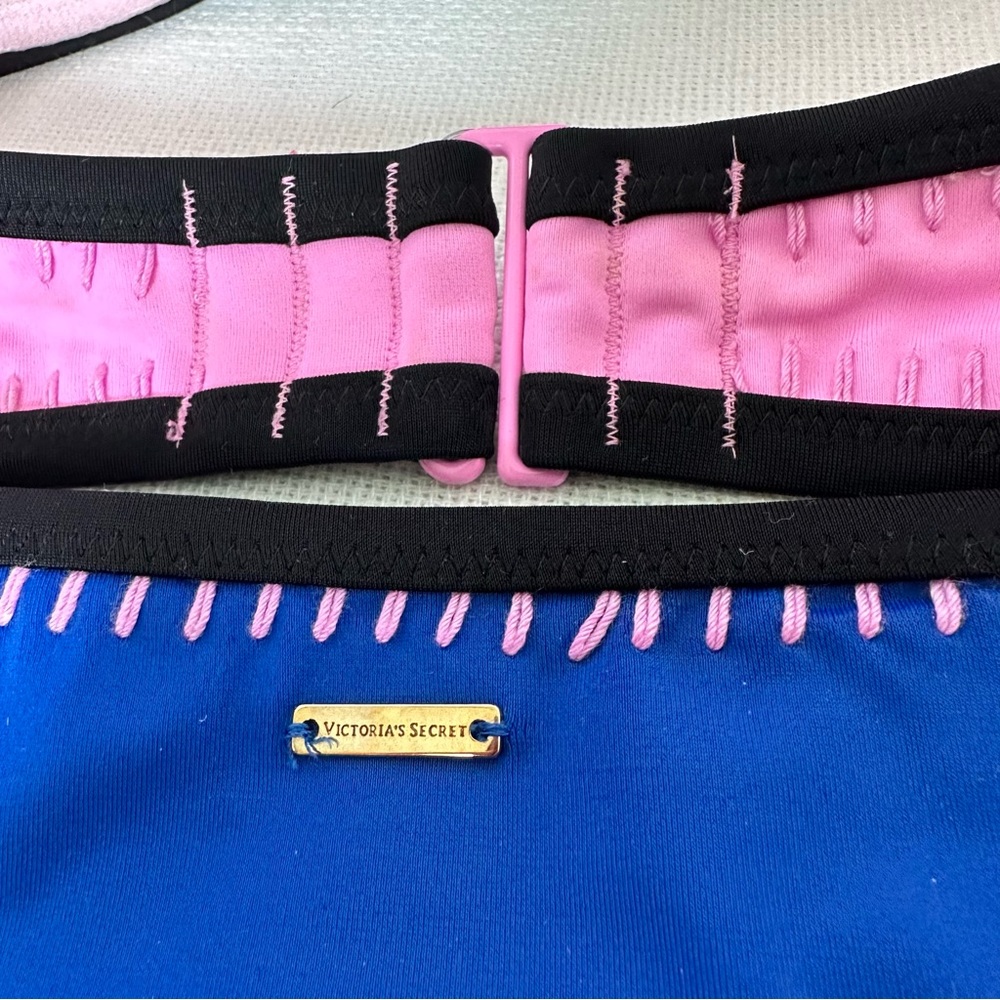 Victoria's Secret Stitched Flirt Bandeau & Classic Hipster Bikini 36D La… - Picture 5 of 13